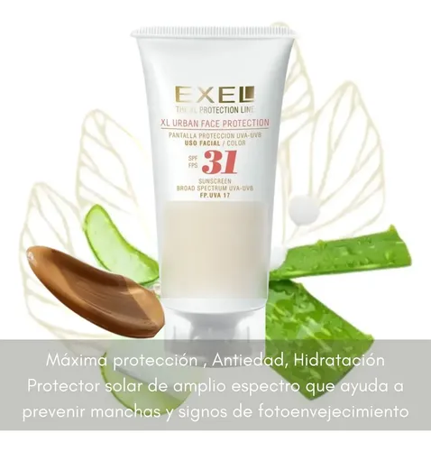 Protector Solar Facial Color Exel Urban Fps 31 Antiage 50ml