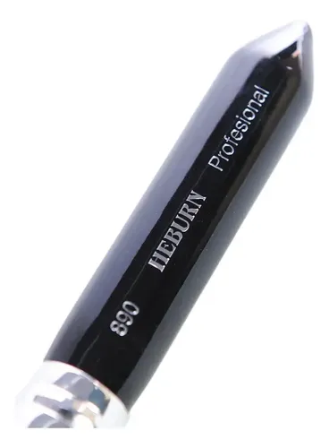 Heburn Pincel Brocha Angular Plana Línea Fibra Óptica Cod890 Color Negro