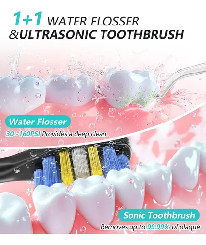 Combo De Irrigador Bucal Y Cepillo De Dientes Eléctrico Heya