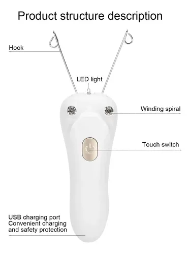 Depiladora Facial Eléctrica Recargable Usb Enhebrar Mujer