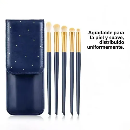 Set De Pinceles De Maquillaje Suaves Portable Para Ojos
