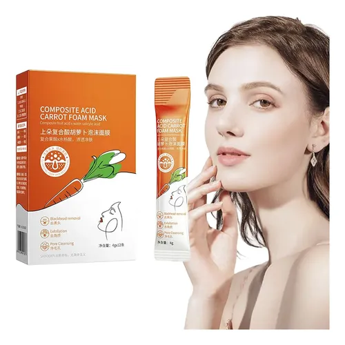 Mascarilla Espuma Zanahoria Ácido Salicílico Piel Mixta X12