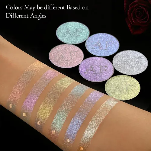 Iluminador De Maquillaje Blanco Plata Beuself #06