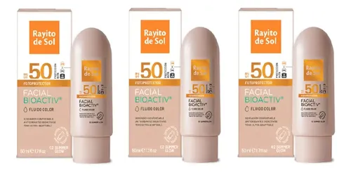 Rayito De Sol Protector Solar Facial Color Summer Glow X3