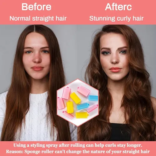 Rulos De Espuma Grandes Para Rulos De Pelo Sin Calor