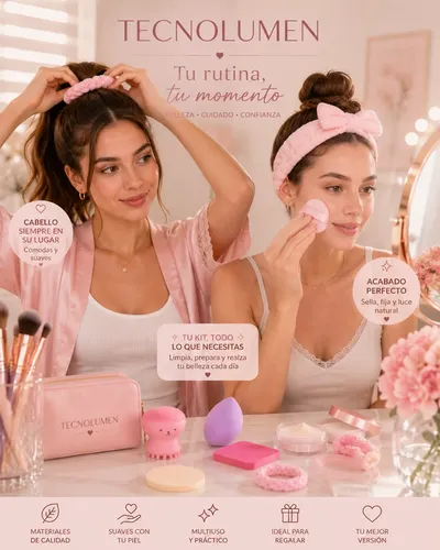 Set Esponjas Maquillaje Beauty Kit 7 Piezas Multiuso Facial