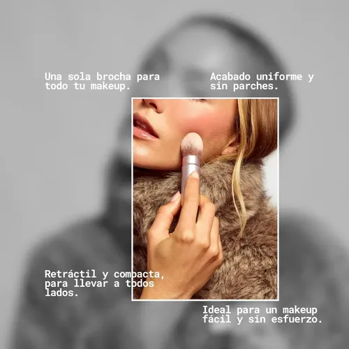 Holista Brocha Retráctil Multipropósito Para Bronzer Y Blush Lila