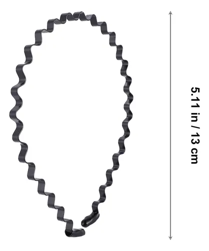 Diadema De Primavera Para Hombre, Pelo Liso, Ondulado, 2 Uni Negro
