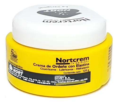 Crema De Ordeñe Nort Con Elastina Hidratante Mascota 125ml