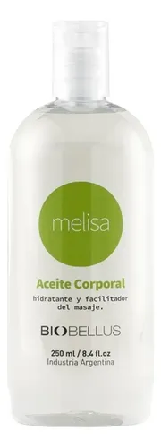 Biobellus Aceite Corporal Melisa Hidratante 250ml Facilita Masajes Fragancia Delicada Tipo de envase Botella