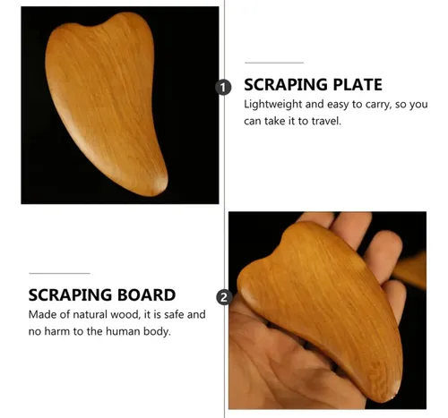Tabla De Masaje Facial De Madera Redonda De 4 Piezas