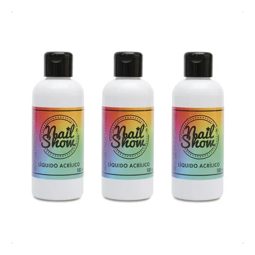 Nail Show Kit 3u Monómero Clásico 100ml Uñas Acrílicas
