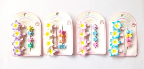 Pack X 3 Set Hebillas De Pelo Colores Surtidos Para Nena