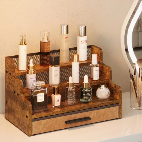 Organizador De Perfumes Yuzehuaza De 3 Niveles Con Cajón
