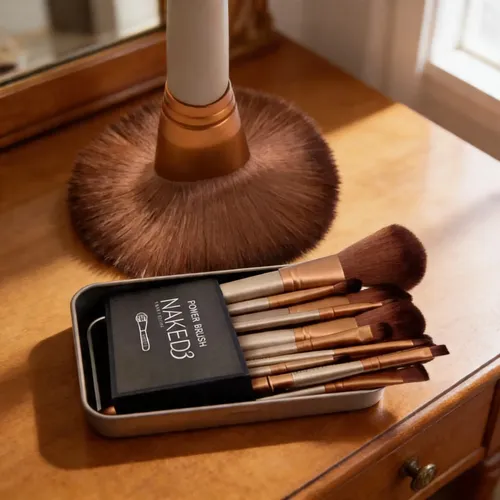 Set 12 Brochas De Maquillaje 1a Marca Con Estuche Metal