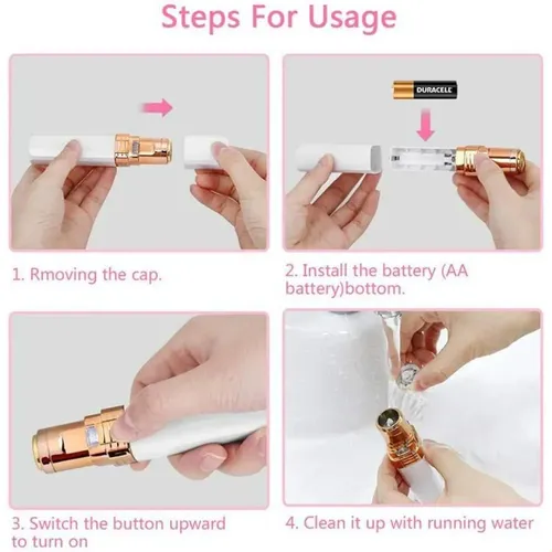 Depilador Eléctrico Mini Portátil For Mujer Con Luz
