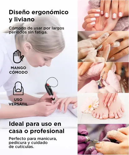 Kit Torno Uñas Gadnic Herramientas Set Manicura Profesional