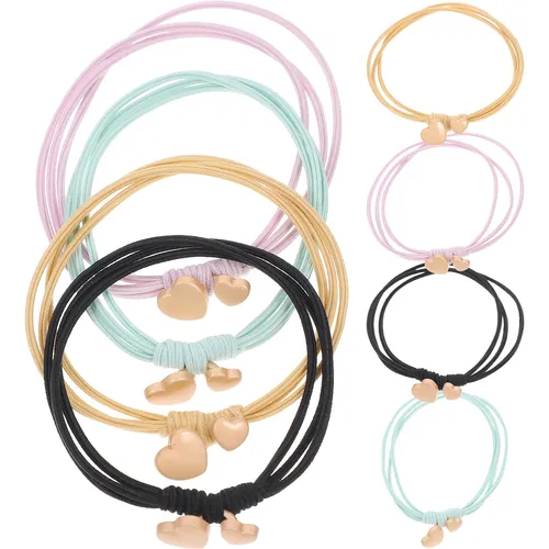 8 Pulseras Y Bandas Para El Cabello Elásticas Y Decorativas