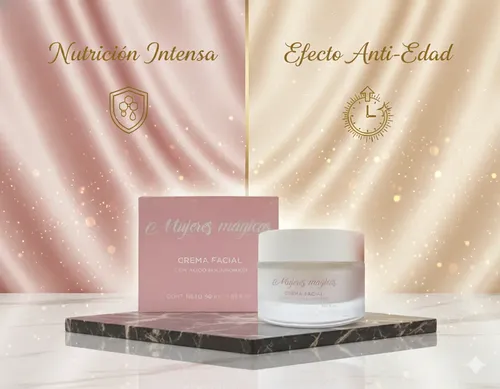 Crema Facial Con Ácido Hialurónico Pantenol Mujeres Mágicas