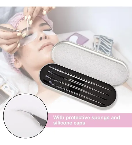 Set Recortador De Pestañas Y Cejas (4 Unidades De Acero Inox