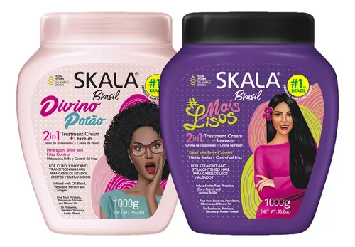 Máscara Baño De Crema Skala Tratamiento Capilar 1000gr X2