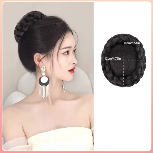 (a) Pelucas Con Moño, Extensiones De Cabello, Peluca Casual