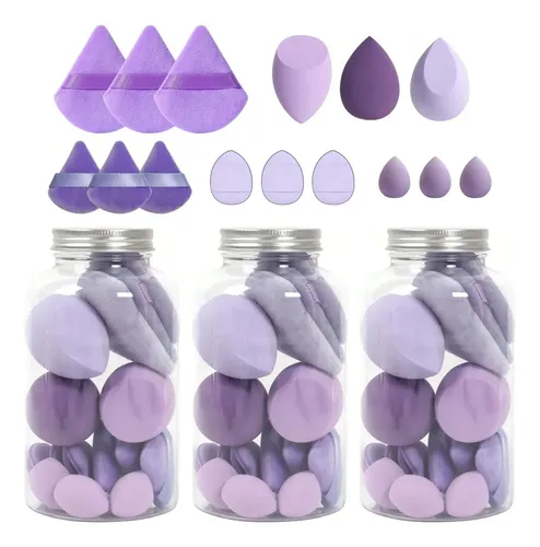 45 Pcs Esponja Maquillaje En Polvo Beauty Blender Con Caja