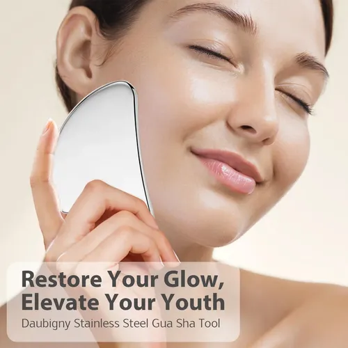 Herramienta Facial Gua Sha Daubigny De Acero Inoxidable Para