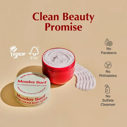 Exfoliante Corporal Monday Surf Glow Cream 280 Ml Con Aceite