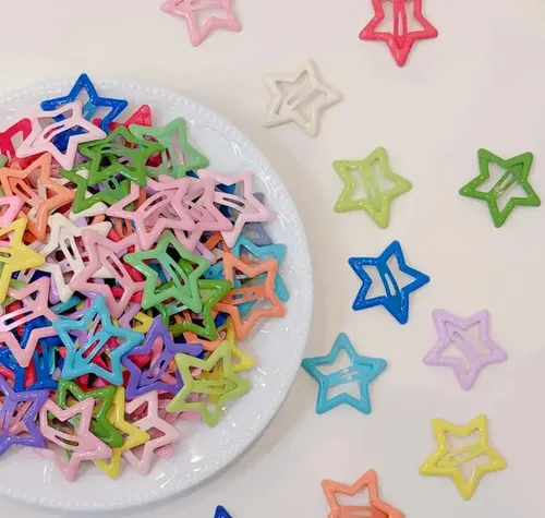 70 Piezas Prendedores Horquilla Para Niñas Con Forma De Estr