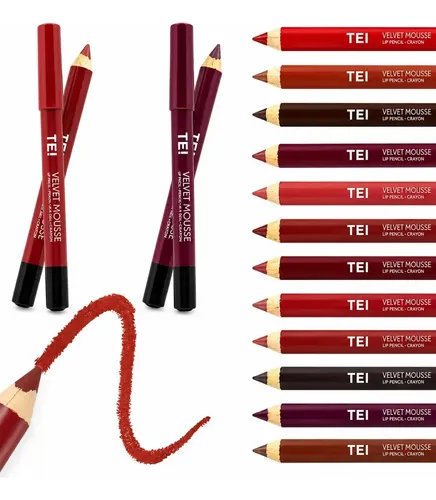 Tei Lapiz Delineador De Labios Velvet Mousse Waterproof 24h