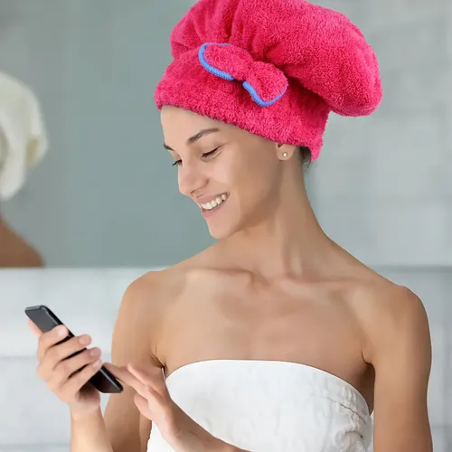 4 Gorros De Microfibra Para Secar El Cabello, Ultra Absorben