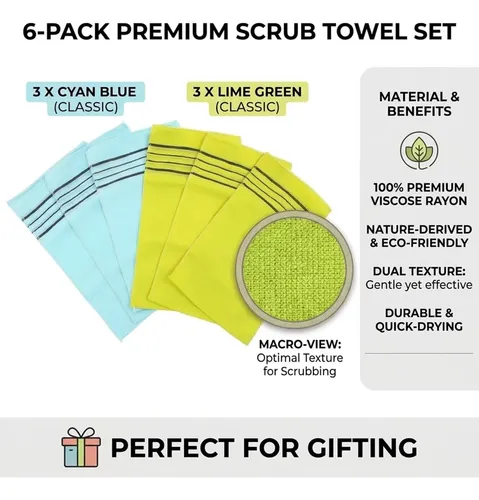 Guante Exfoliante Coreano Olivia Tree 6 Pack