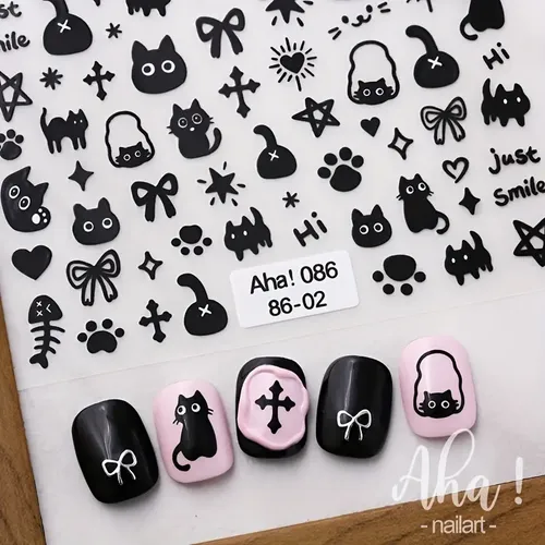 5 Pegatinas Para Uñas De Gato
