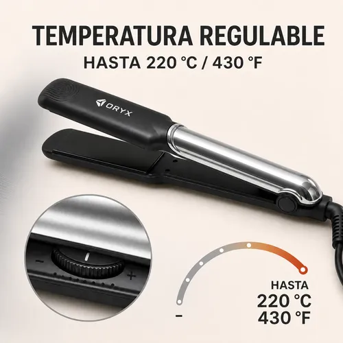 Plancha De Pelo Alisado Mujer Oryx Cerámica Turmalina 220°c