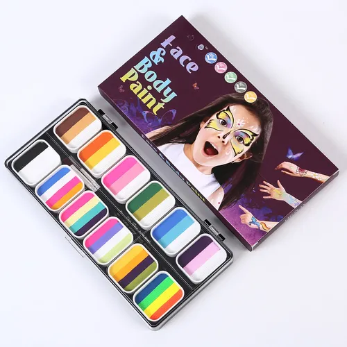 Set De Paletas De Pintura Waterolor: 12 Colores, 11 Pinceles