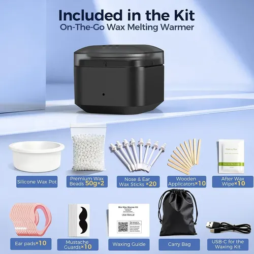 Kit De Cera Nariz Y Oídos Usb-c Con Control De Temperatura