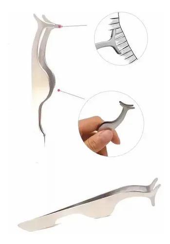 Pinza Colocadora Aplicador De Pestañas Postizas Acero