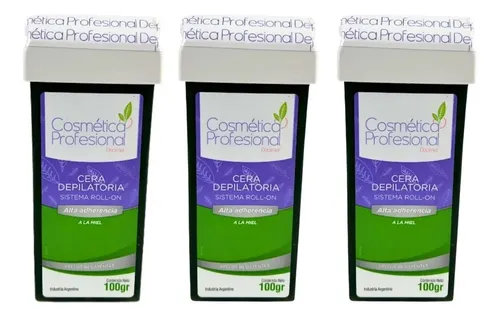 Kit X3 Ceras Roll On Alta Adherencia Cosmetica Profesional