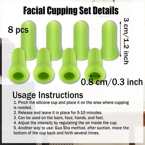 Conjunto Ventosas Faciales Aogigigio 8 Piezas Silicona