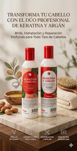 Pack Keratina Frilayp Shampoo Acondicionador Mascara Serum