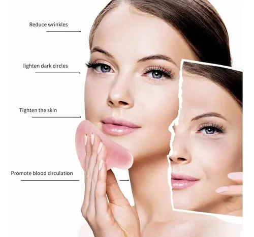 Herramienta De Masaje Gua Sha Flagest Rose Quartz Para Raspa