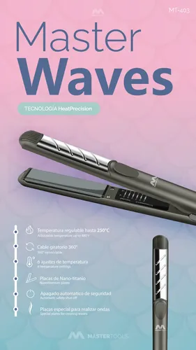 Planchita De Pelo Master Tools Waves Profesional Rulos 250c