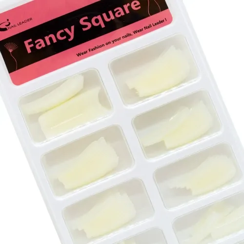 Fancy Square Tips Blanco Uñas Esculpidas Caja X 100 U36