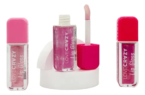 Lip Gloss Saborizado Love Crazy 8ml 3 Unidades