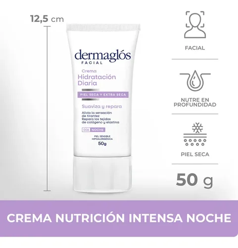 Dermaglos Crema Facial Nutritiva Noche Piel Seca 50grs