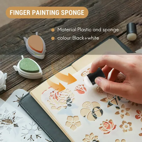 Esponja Para Dedos Daubers Para Pintar Dedos, 66 Unidades
