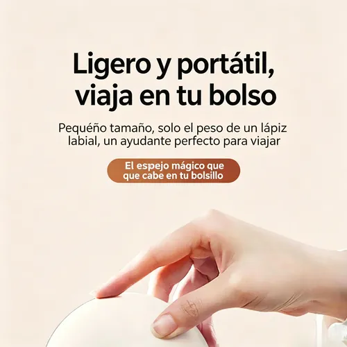 C Espejo Uv Inteligente Plegable Con Luz Led Portátil B