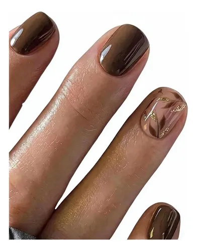Uñas Postizas Press On Autoadhesivas Diseños Decorados