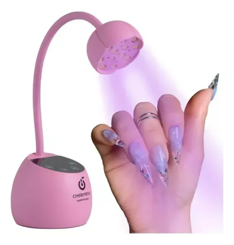Cabina Lampara Para Uñas Inalámbrica 27W. Uv Led Calabaza Rosa Cherimoya